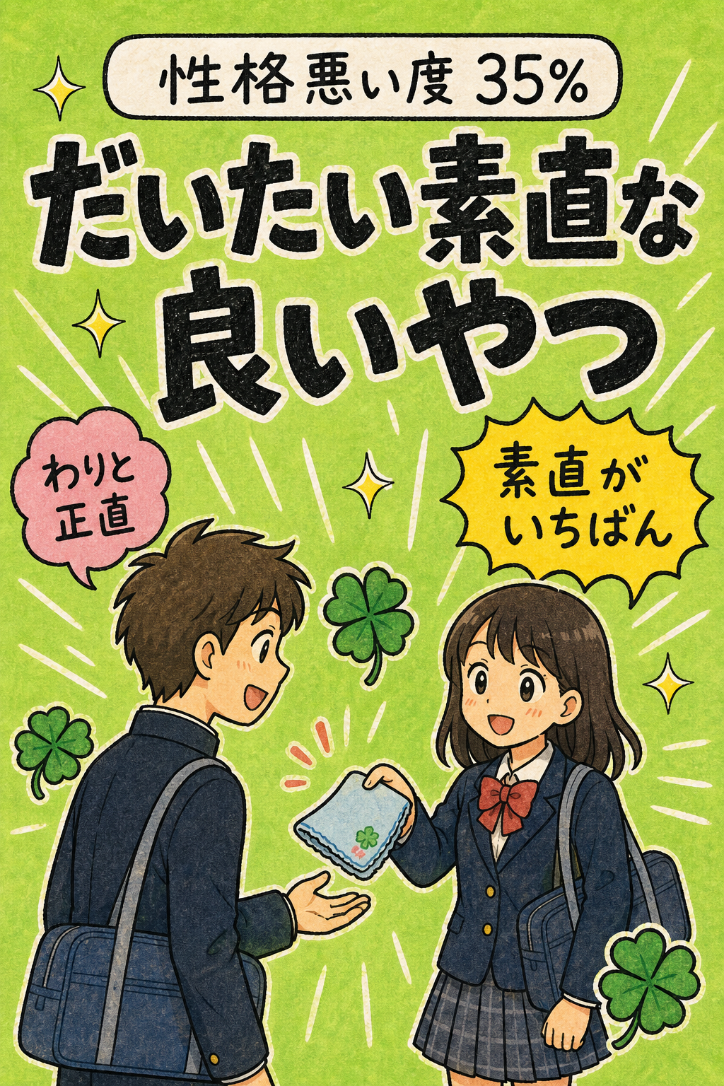 だいたい素直な良いやつの診断結果イメージ